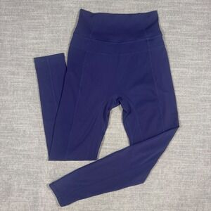 P'tula Yvette Leggings Womens Medium Blue 23" Inseam High Rise Athletic Yoga